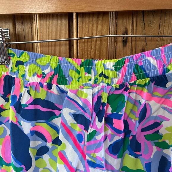 Lilly Pulitzer‎ XXS Shorts Blue Pink Green Floral Pockets Drawstring - Picture 9 of 11